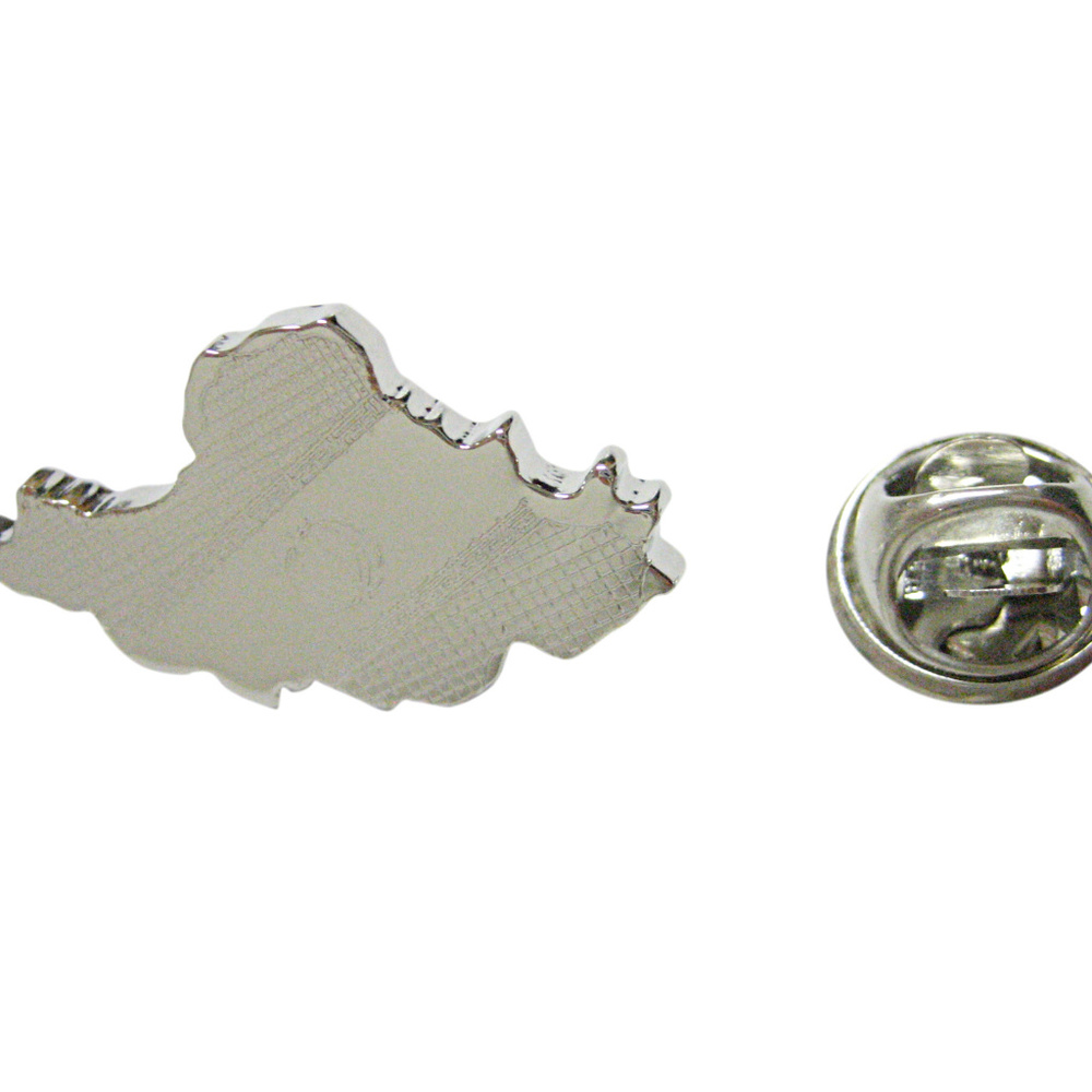 Iran Map Shape And Flag Design Lapel Pin - image 1